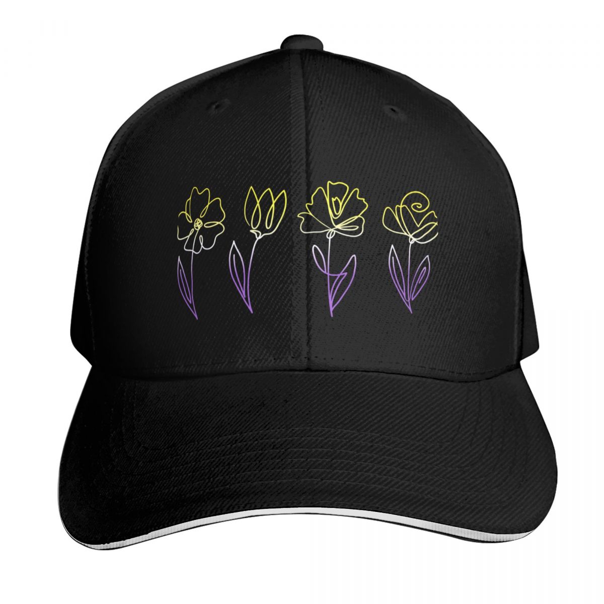 Outdoor Sport Drawing - Subtle Nonbinary Pride Flowers Nonbinary Flag