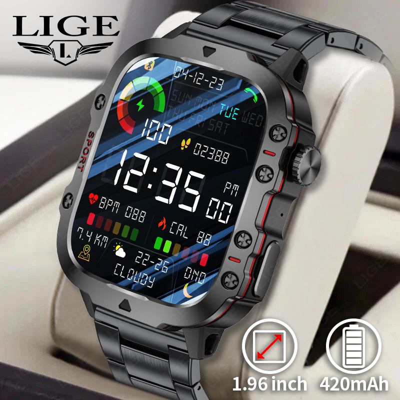 Outdoor Sport Smart Watch - 2026 Rugged Military Fitness Smart Watch