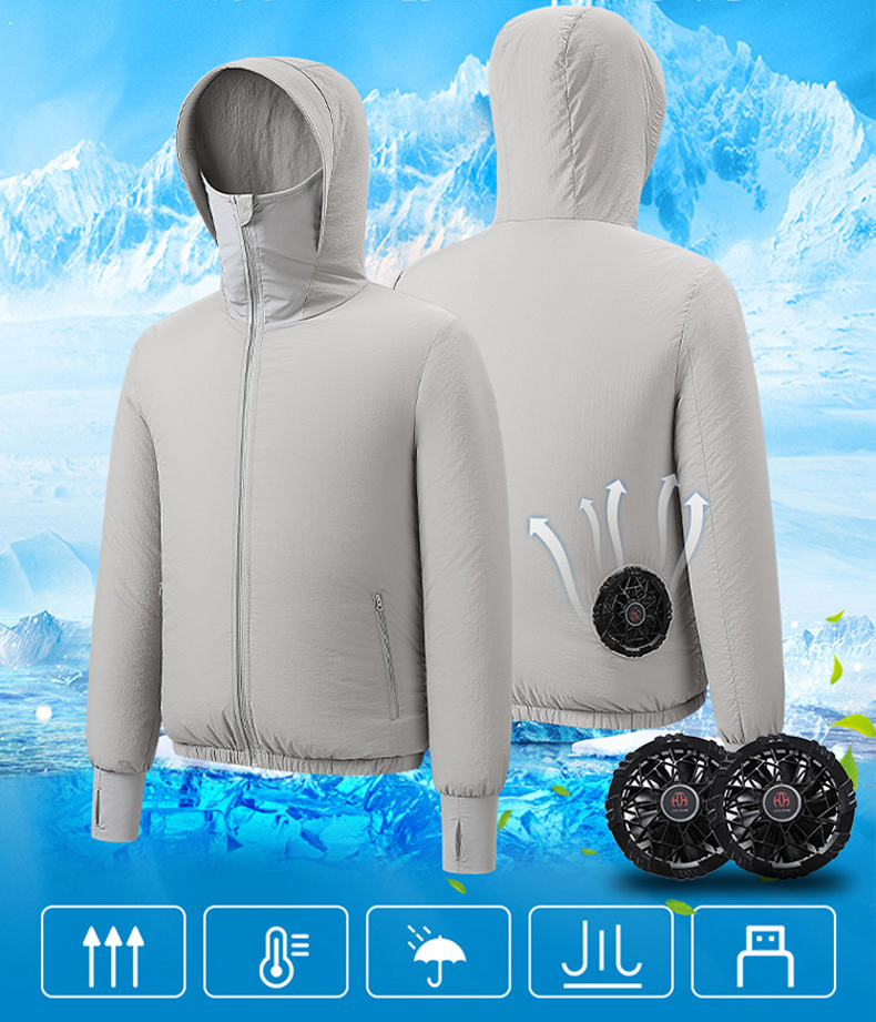 Summer Sport Fan Air Condition - Outdoor Sport Jacket Brand ulasan dan harga