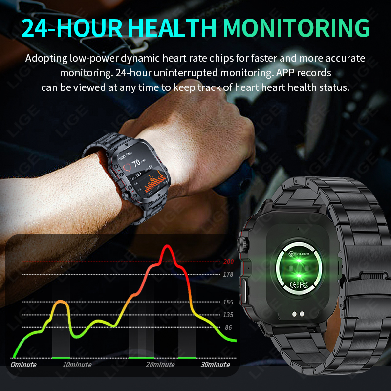 2026 Rugged Military Fitness S - Outdoor Sport Smart Watch ulasan dan harga
