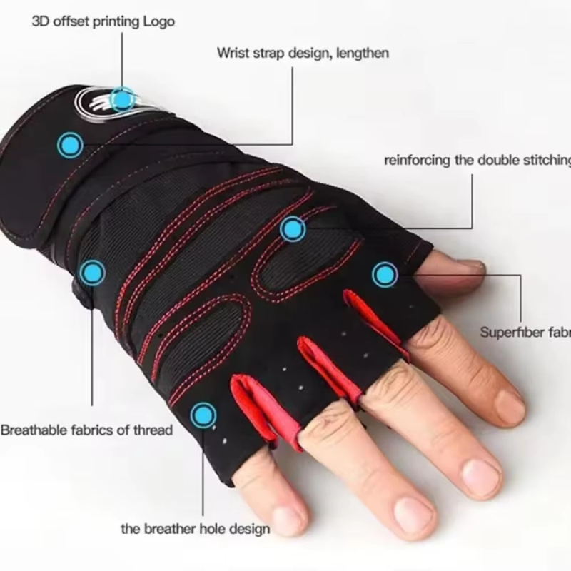 Fitness Half Finger Gloves Men - Outdoor Sport Bar ulasan dan harga