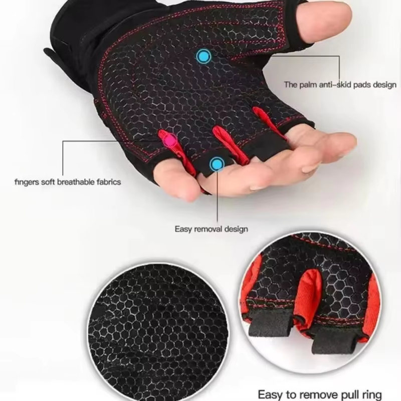 Fitness Half Finger Gloves Men - Outdoor Sport Bar ulasan dan harga