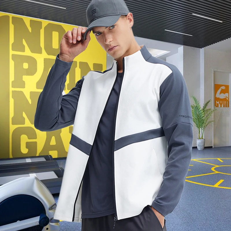 Gym Sport Hoodies for Men Fitn - Outdoor Sport Jacket Brand ulasan dan harga