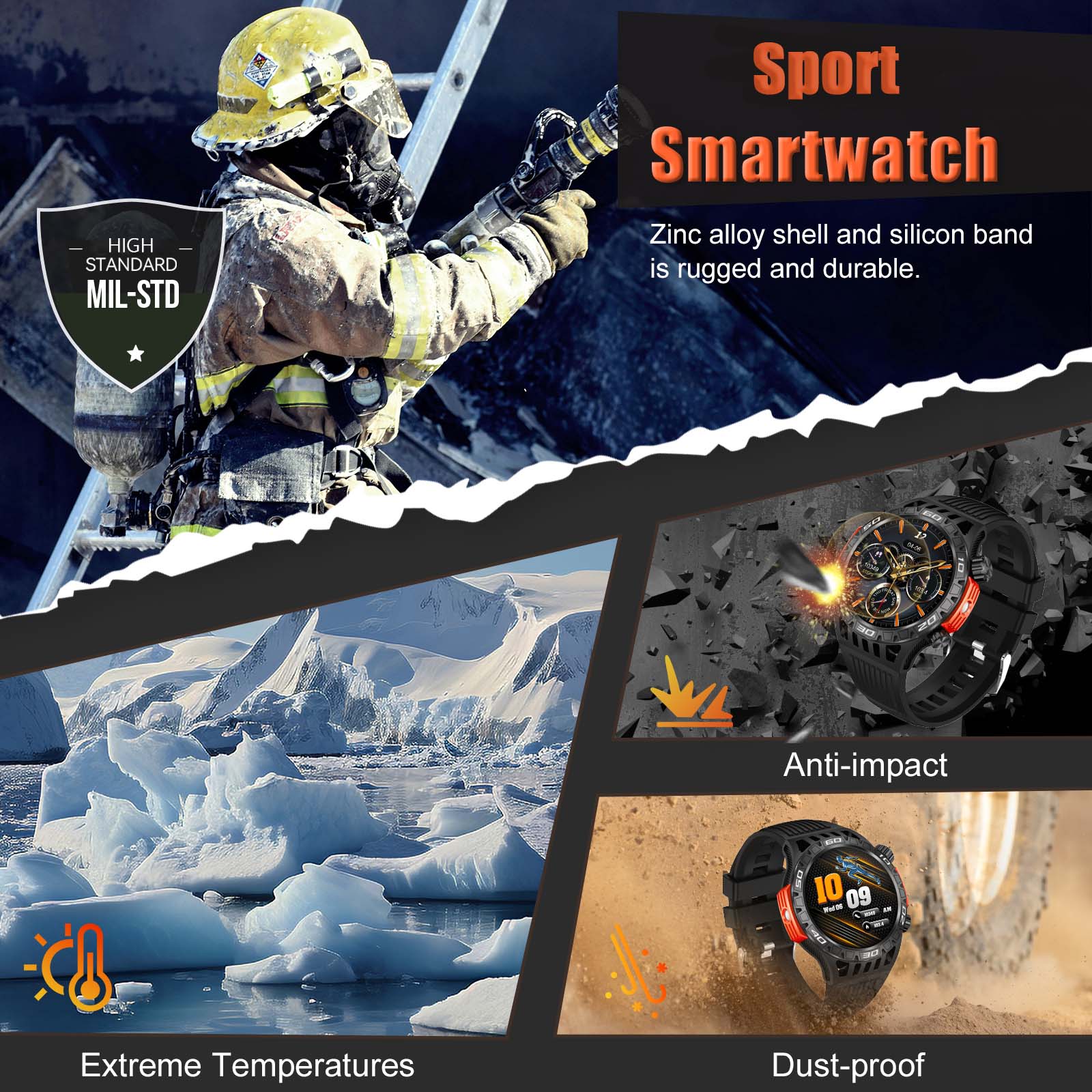 EIGIIS Smart Watch for Men wit - Outdoor Sport Smart Watch ulasan dan harga