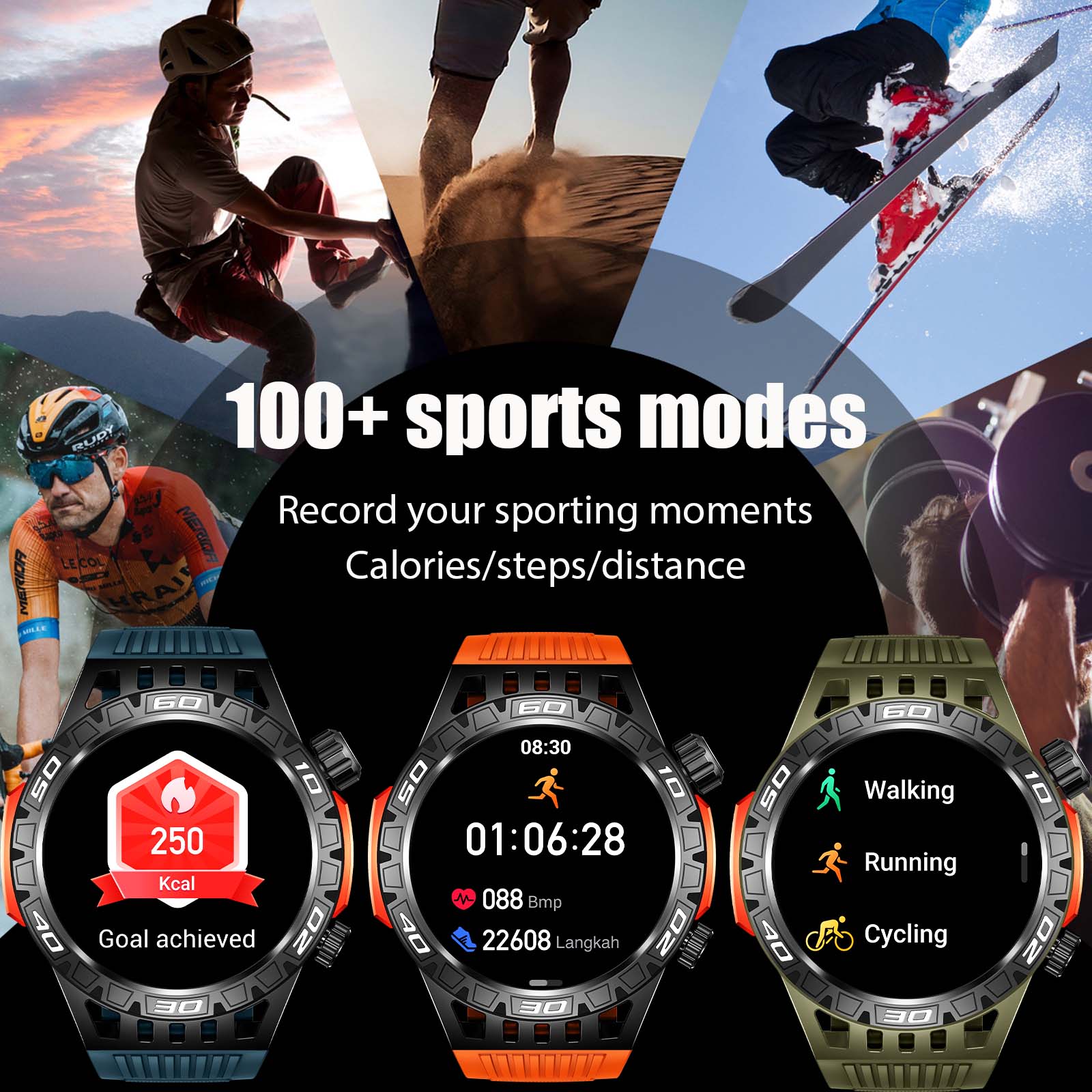 EIGIIS Smart Watch for Men wit - Outdoor Sport Smart Watch ulasan dan harga